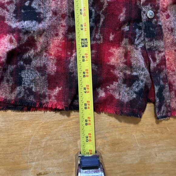 YoungLA Outlaw Flannel Shirt Sample Men's SZ Med Plaid Red/Black Sz XXL - Picture 9 of 12